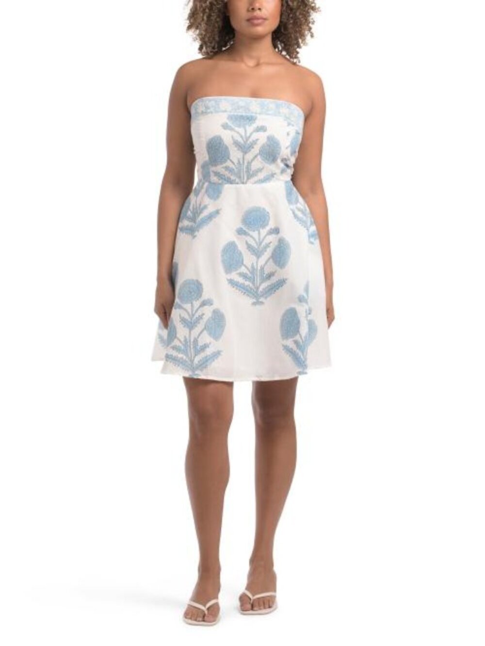 SUE SARTOR Tie Back Mini Sundress